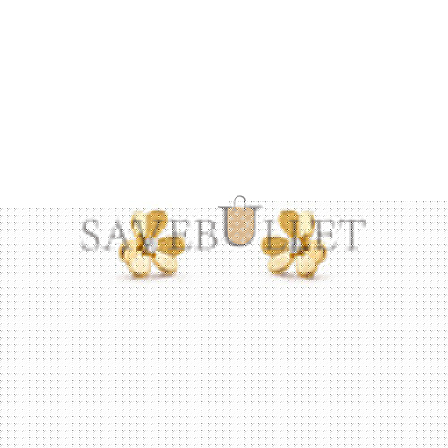 VAN CLEEF ARPELS FRIVOLE EARRINGS, MINI MODEL - YELLOW GOLD, DIAMOND  VCARP0J300