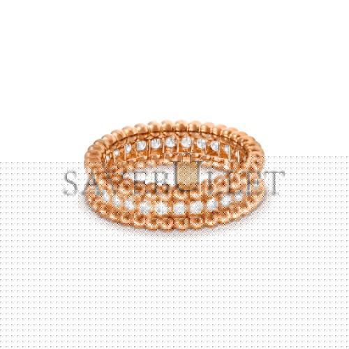 VAN CLEEF ARPELS PERLÉE DIAMONDS RING, 1 ROW - ROSE GOLD, DIAMOND  VCARP4E300
