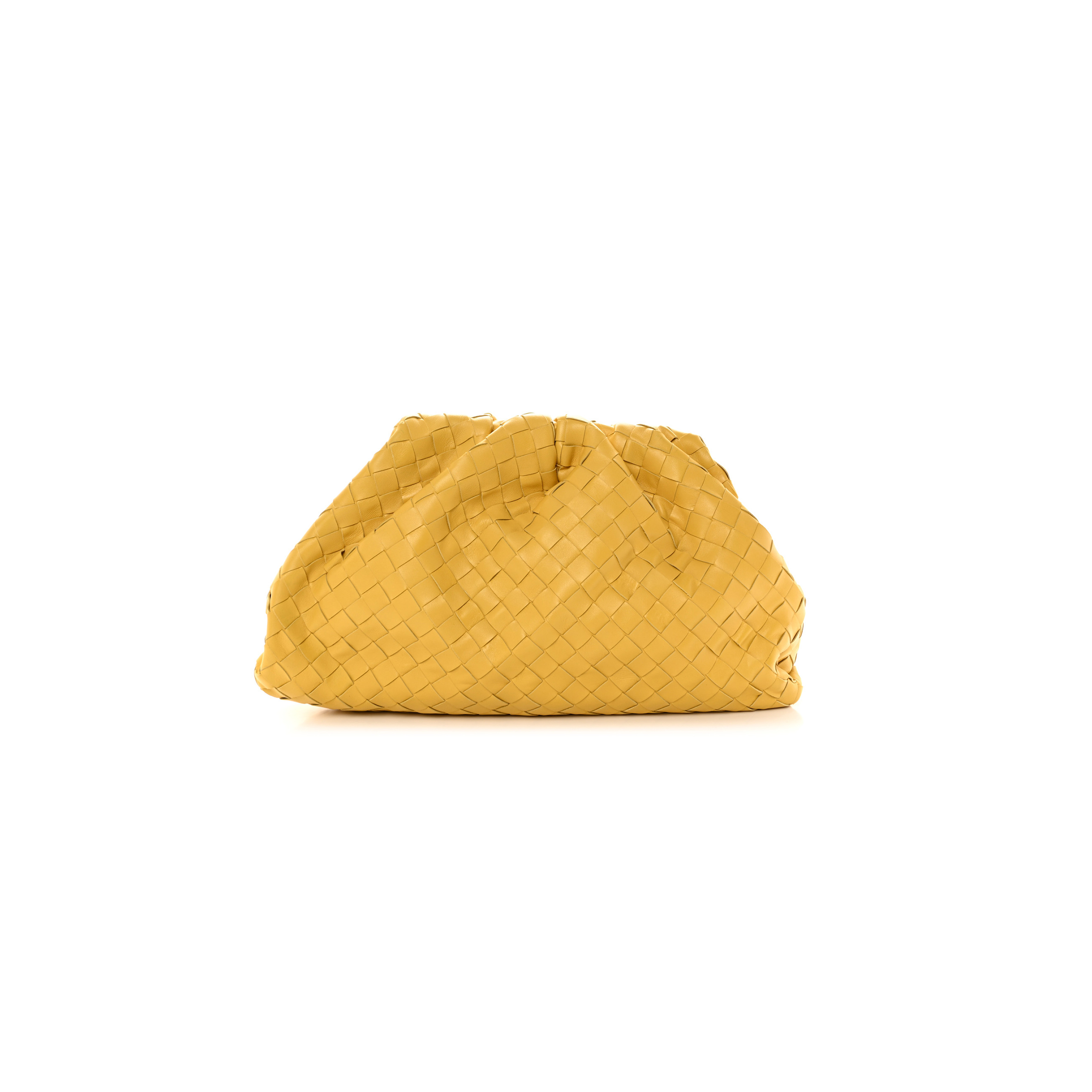 bo*te*ga Ve*ne*ta nappa maxi intrecciato the pouch oversized clutch corn  (38*21*8cm)