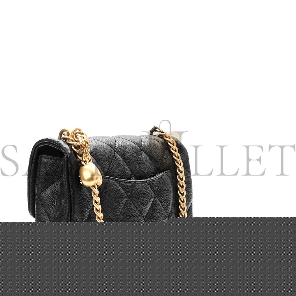 Ch*el caviar quilted sweetheart mini rectangular flap black  gold hardware (18*12*6cm)
