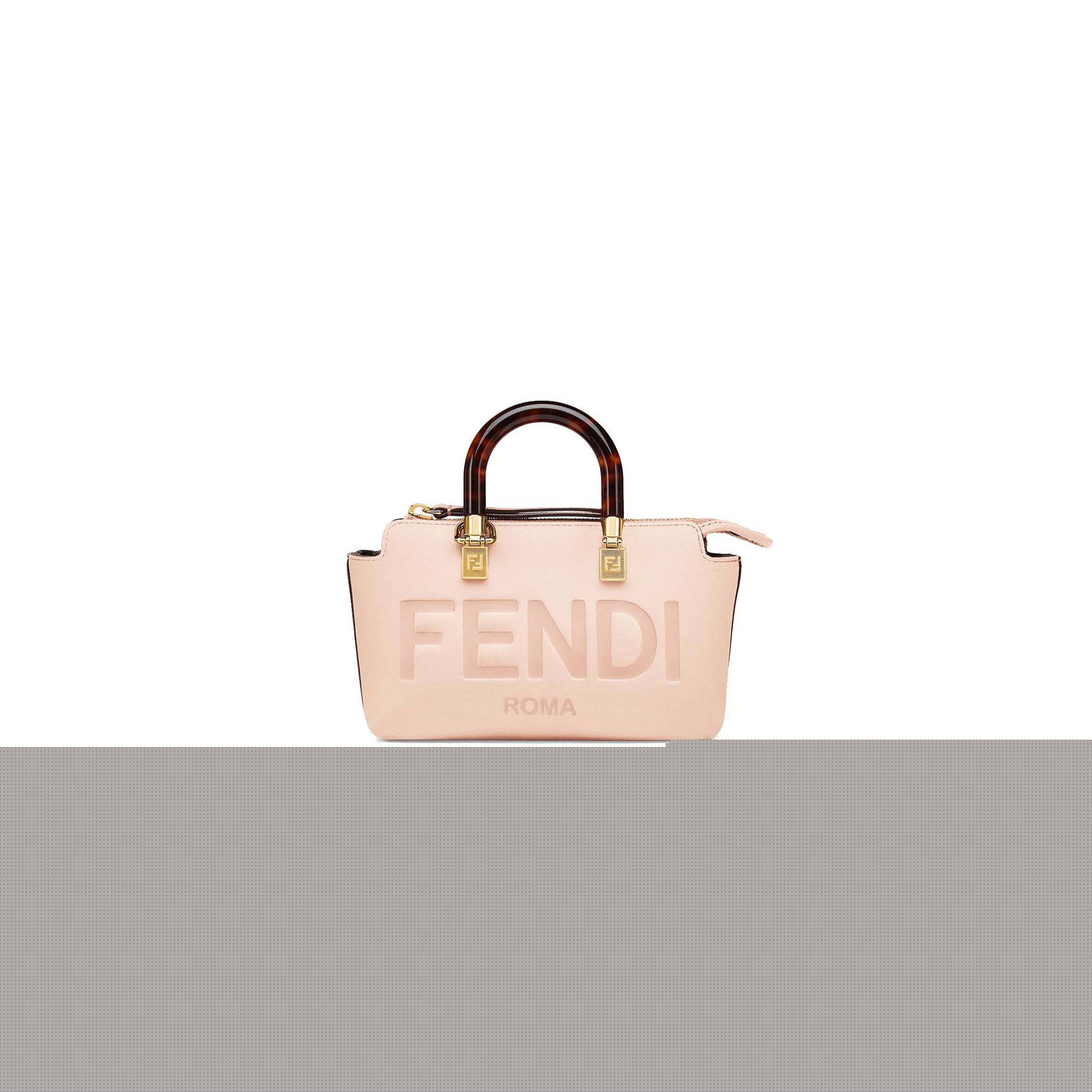 F**di by the way mini - small boston bag in light pink leather 8bs067abvlf14n1 (20.5*12*9cm)