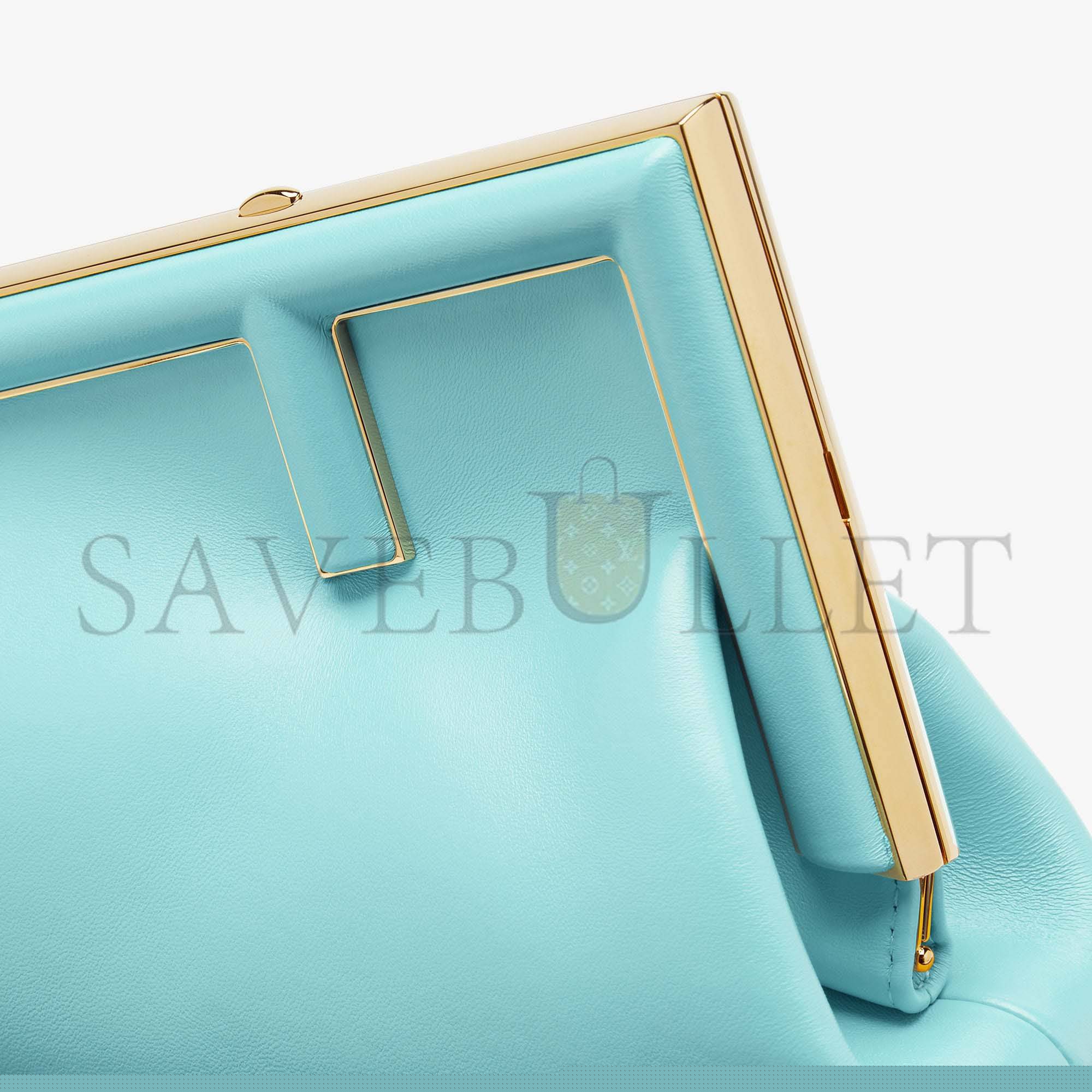 F**di first small - turquoise leather bag 8bp129abvef1jtx (26*18*9.5cm)