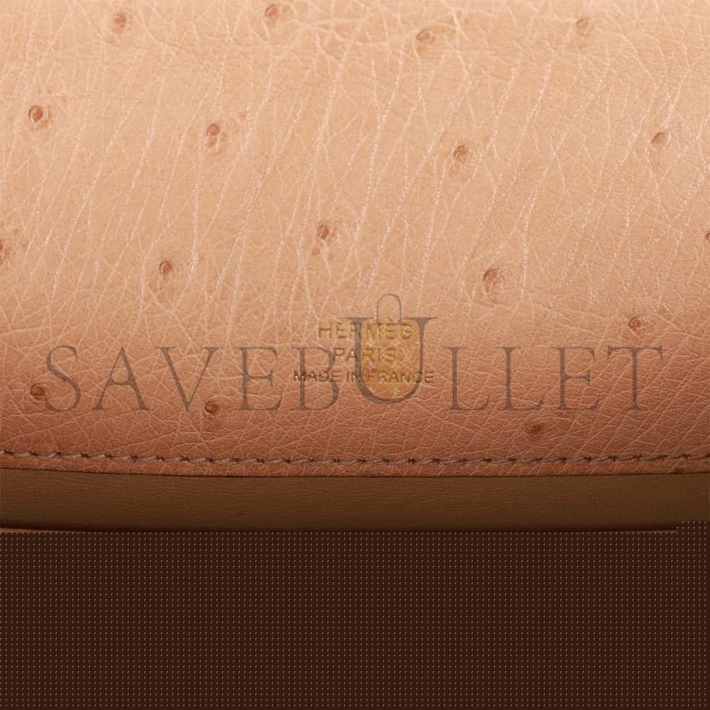 H**mes kelly pochette chai ostrich gold hardware  (22*12*13cm)