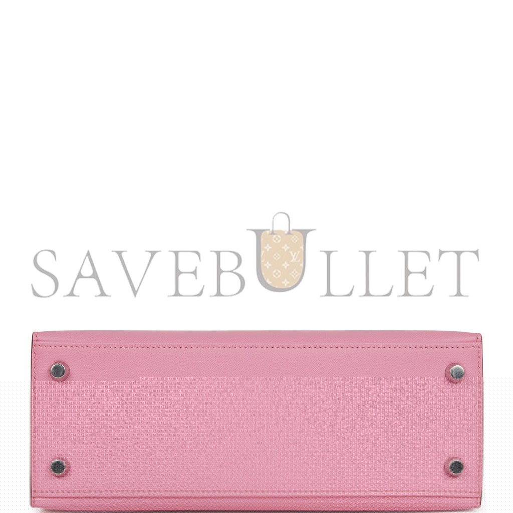 H**mes kelly sellier 25 pink verso madame palladium hardware  (25*17*7cm)