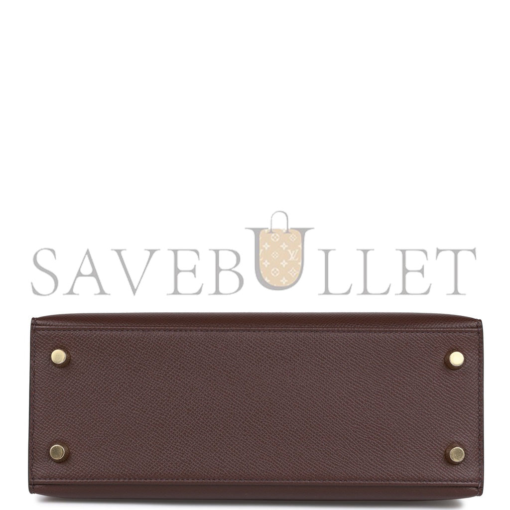 H**mes kelly sellier 25 rouge sellier epsom gold hardware handmade  (25*17*7cm)