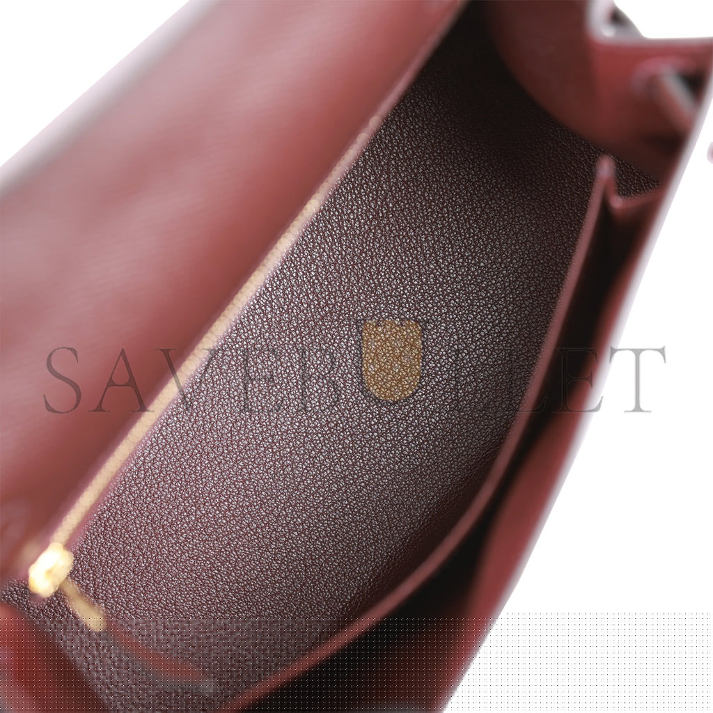 H**mes kelly sellier 25 rouge sellier epsom gold hardware handmade  (25*17*7cm)
