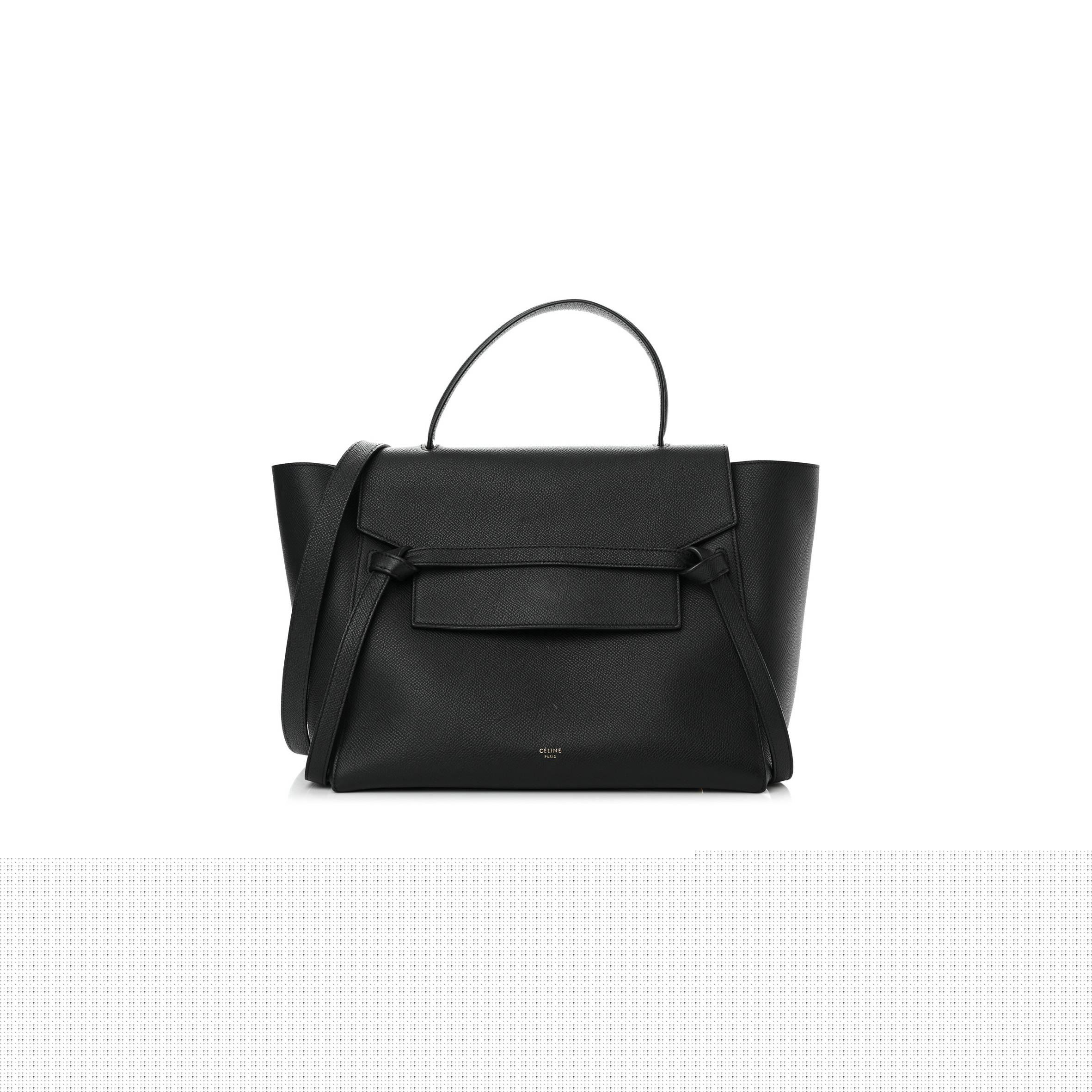 Ce**e grained calfskin mini belt bag black (28*24*16cm)
